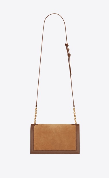 Book Bag Satcheltasche aus beigem und mokkabraunem Leder